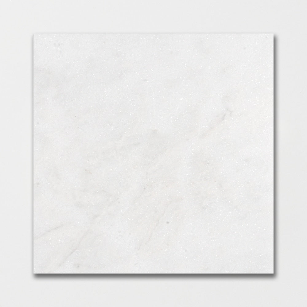 glacier marble natural stone field tile square shape honed finish 18 by 18 by 3 of 8 straight edge for interior and exterior applications in shower kitchen bathroom backsplash floor and wall produced by marble systems and distributed by surface group international
