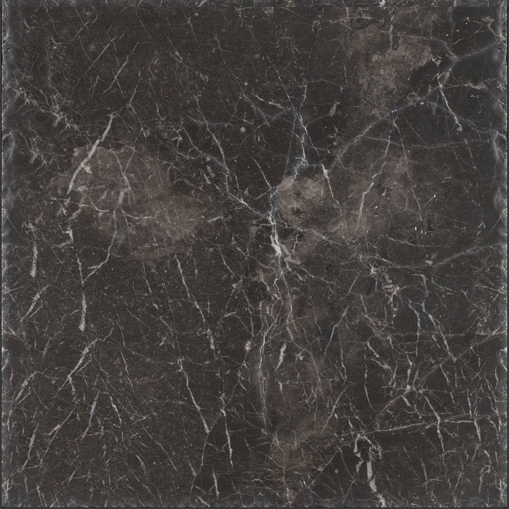 iris black marble natural stone field tile square shape brushed finish chiselled edge 16 by 16 by 1 of 2 chiselled edge for interior and exterior applications in shower kitchen bathroom backsplash floor and wall produced by marble systems and distributed by surface group international