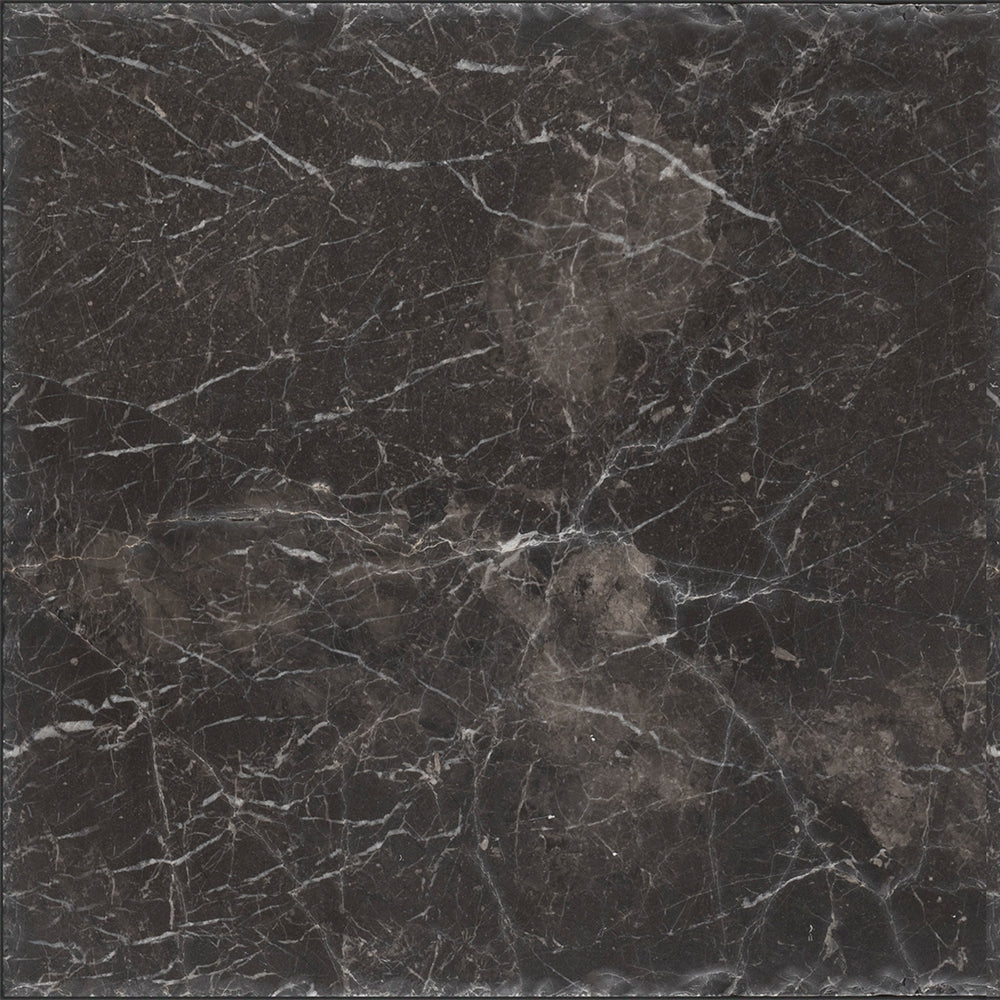 iris black marble natural stone field tile square shape brushed finish chiselled edge 8 by 8 by 1 of 2 chiselled edge for interior and exterior applications in shower kitchen bathroom backsplash floor and wall produced by marble systems and distributed by surface group international