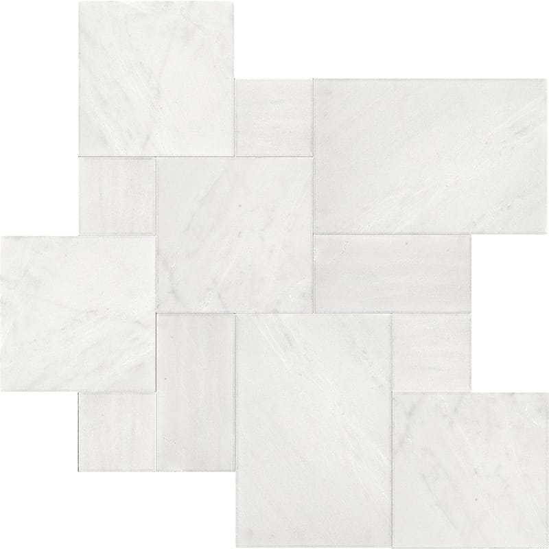 fantasy white marble natural stone pattern tile versailles rectangle shape cottage randomxrandomx1 of 2 chiselled edge for interior and exterior applications in shower kitchen bathroom backsplash floor and wall produced by marble systems and distributed by surface group international
