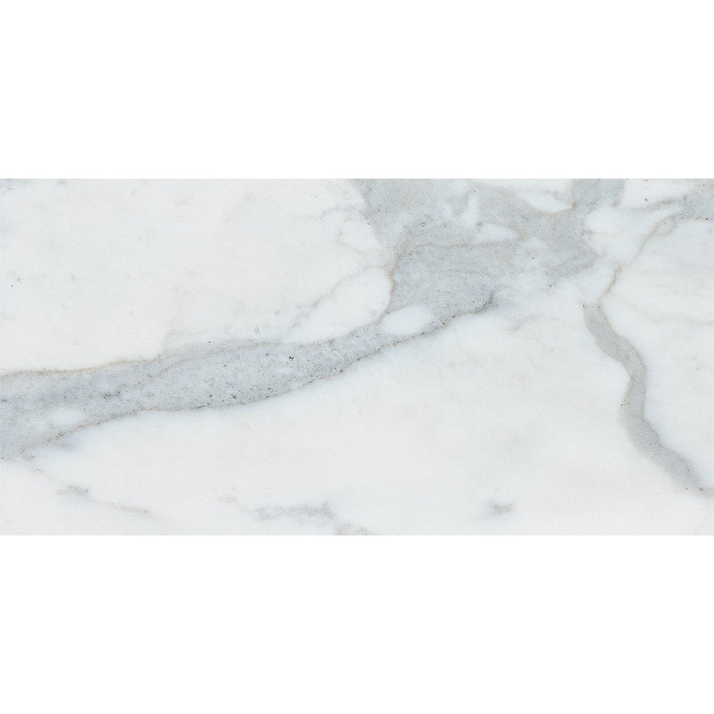 calacatta gold royal marble natural stone field tile rectangle shape honed finish 6 by 12 by 3 of 8 straight edge for interior and exterior applications in shower kitchen bathroom backsplash floor and wall produced by marble systems and distributed by surface group international