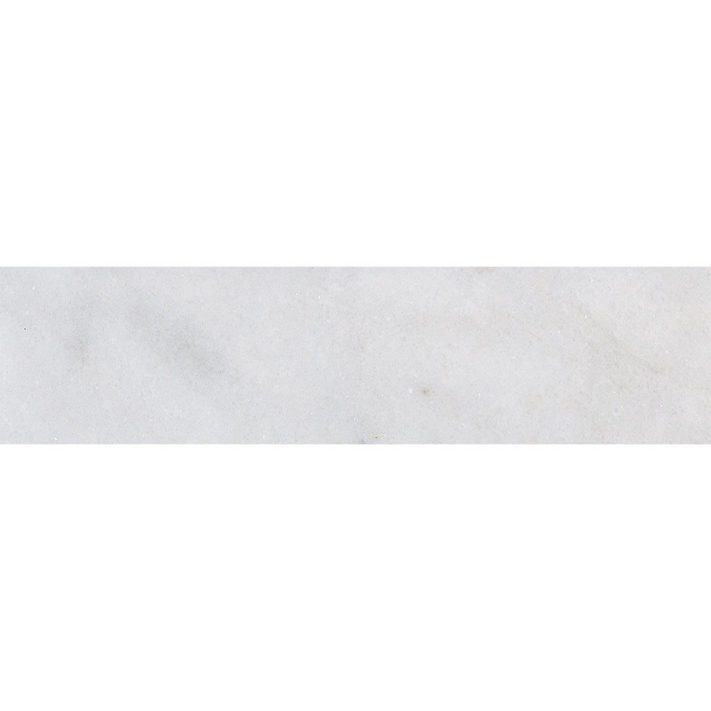 glacier marble natural stone field tile rectangle shape honed finish 3 by 12 by 1 of 2 straight edge for interior and exterior applications in shower kitchen bathroom backsplash floor and wall produced by marble systems and distributed by surface group international
