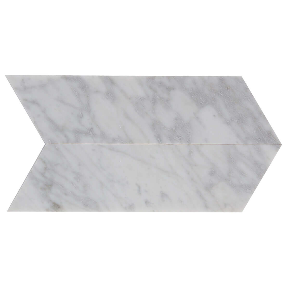 haussmann carrara bianco italian marble chevron field tile 4x18 honed