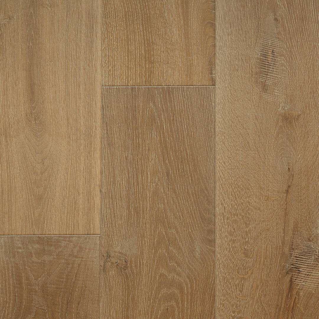HERMITAGE: Gascony White Oak Engineered Hardwood Plank (7½"X24"-76"X⅝" | Wire Brush)