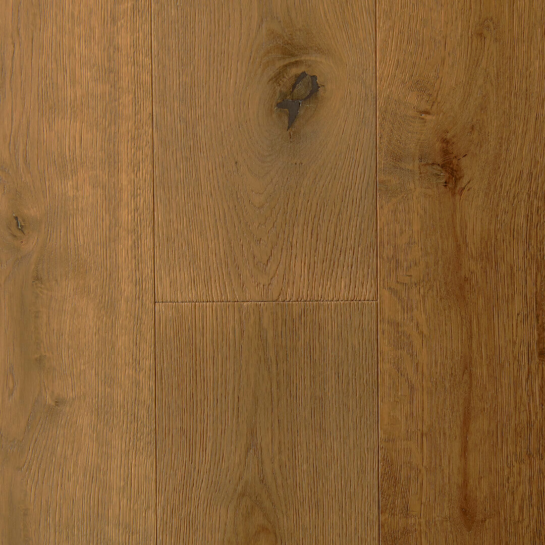 HERMITAGE: Amiens White Oak Engineered Hardwood Plank (7½"X24"-76"X⅝" | Wire Brush)