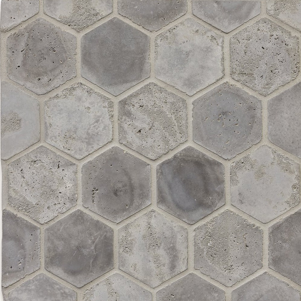 Artillo Concrete Field Tile: Natural Gray Hexagon (6-Inch)