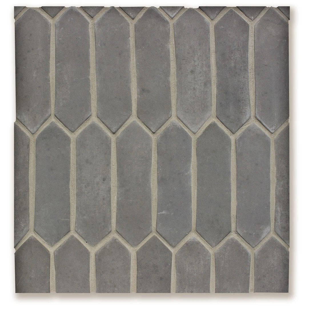 Artillo Concrete Field Tile: Sidewalk Gray Picket (3"x11")