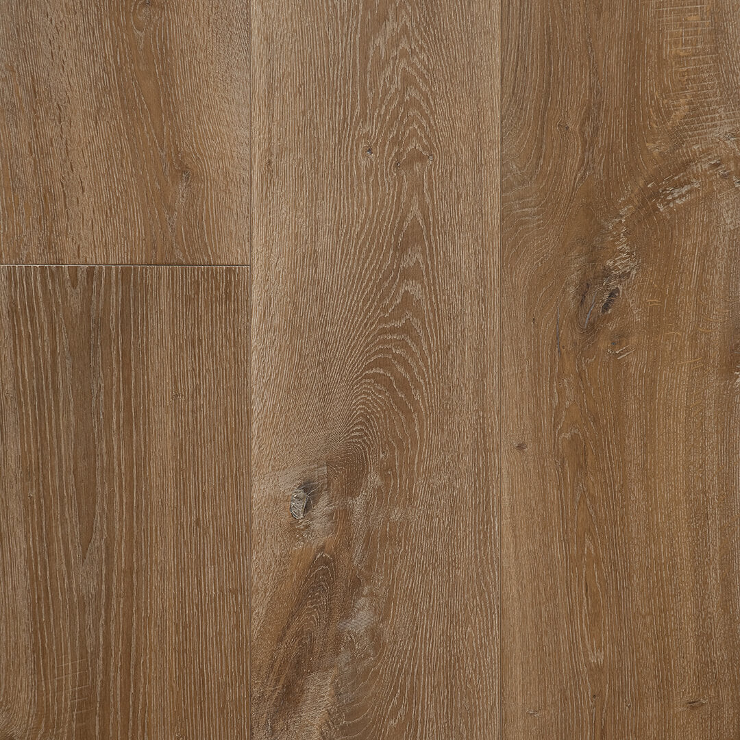 HERMITAGE: Merlot White Oak Engineered Hardwood Plank (9"X24"-84"X⅝" | Wire Brush)