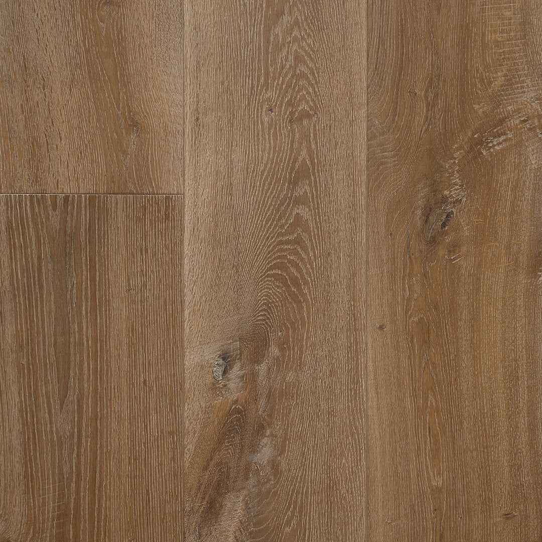 HERMITAGE: Merlot White Oak Engineered Hardwood Plank (9"X24"-84"X⅝" | Wire Brush)