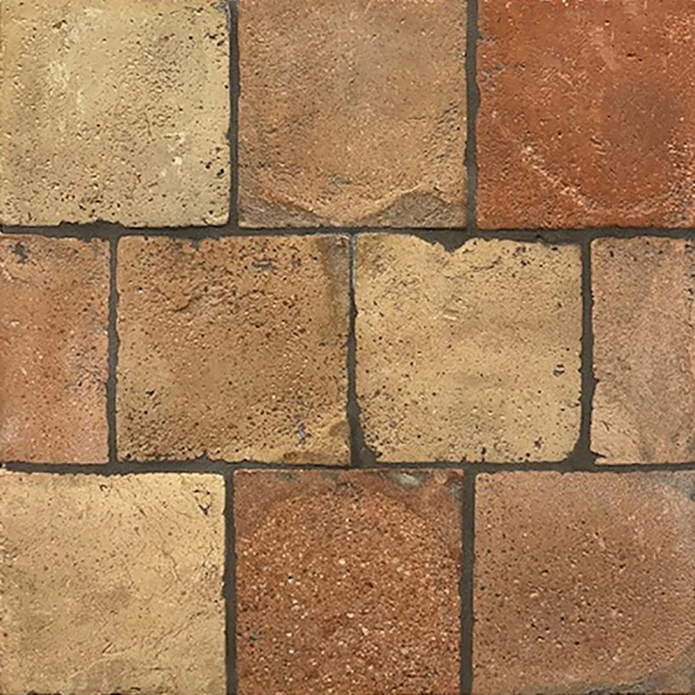 RECLAIMED TERRACOTTA: Square Field Tile (6"x6"x¾" | Natural)