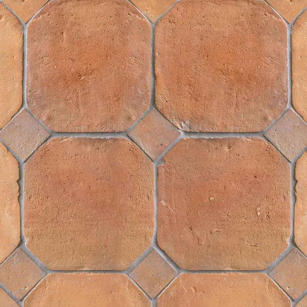 COTTO MED TERRACOTTA: Octagon With Dot Field Tile (8"x8"x¾" | Natural)