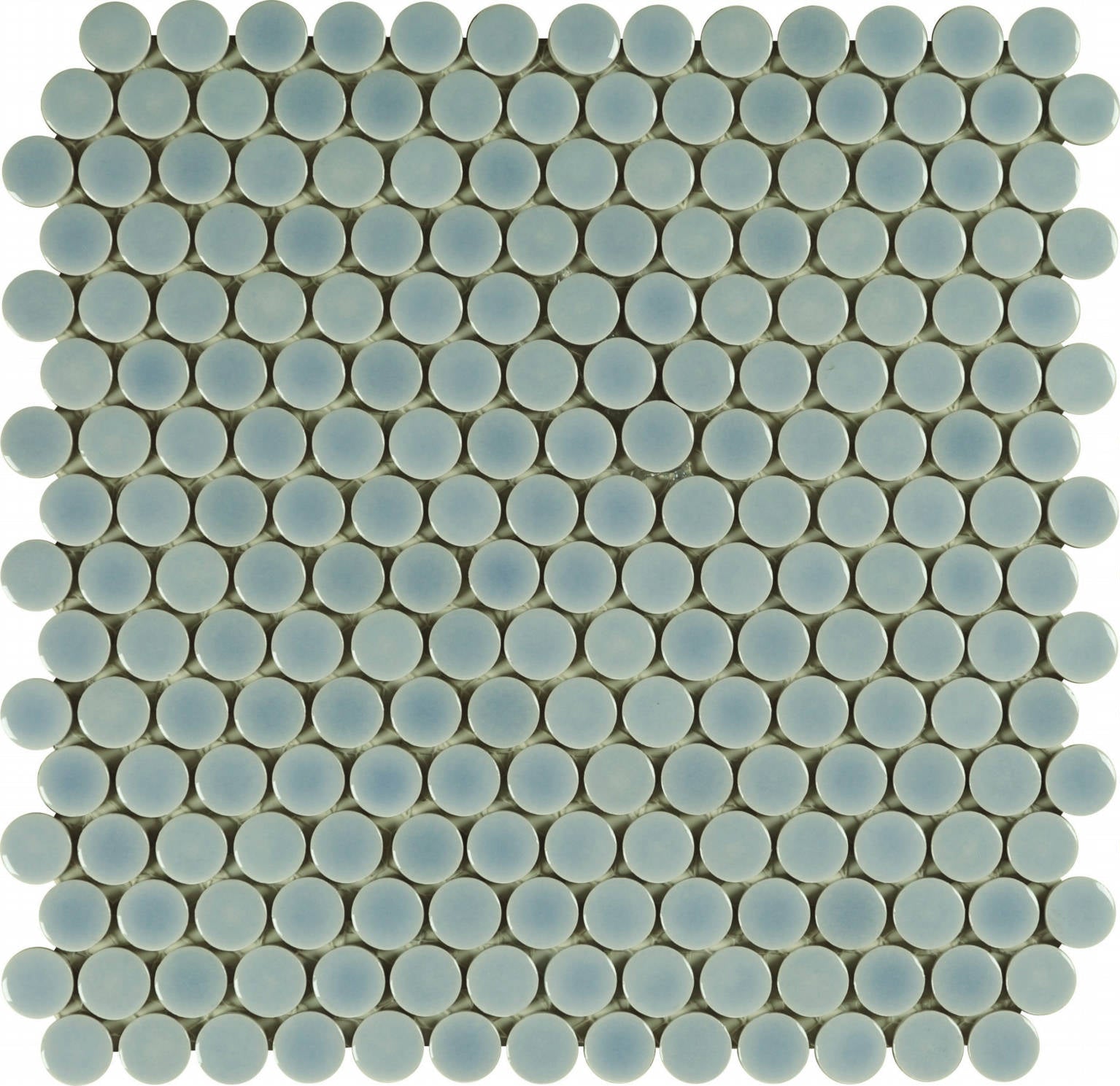 Mosaic Light Blue 1-Inch Penny Rounds Pattern (12"x12")