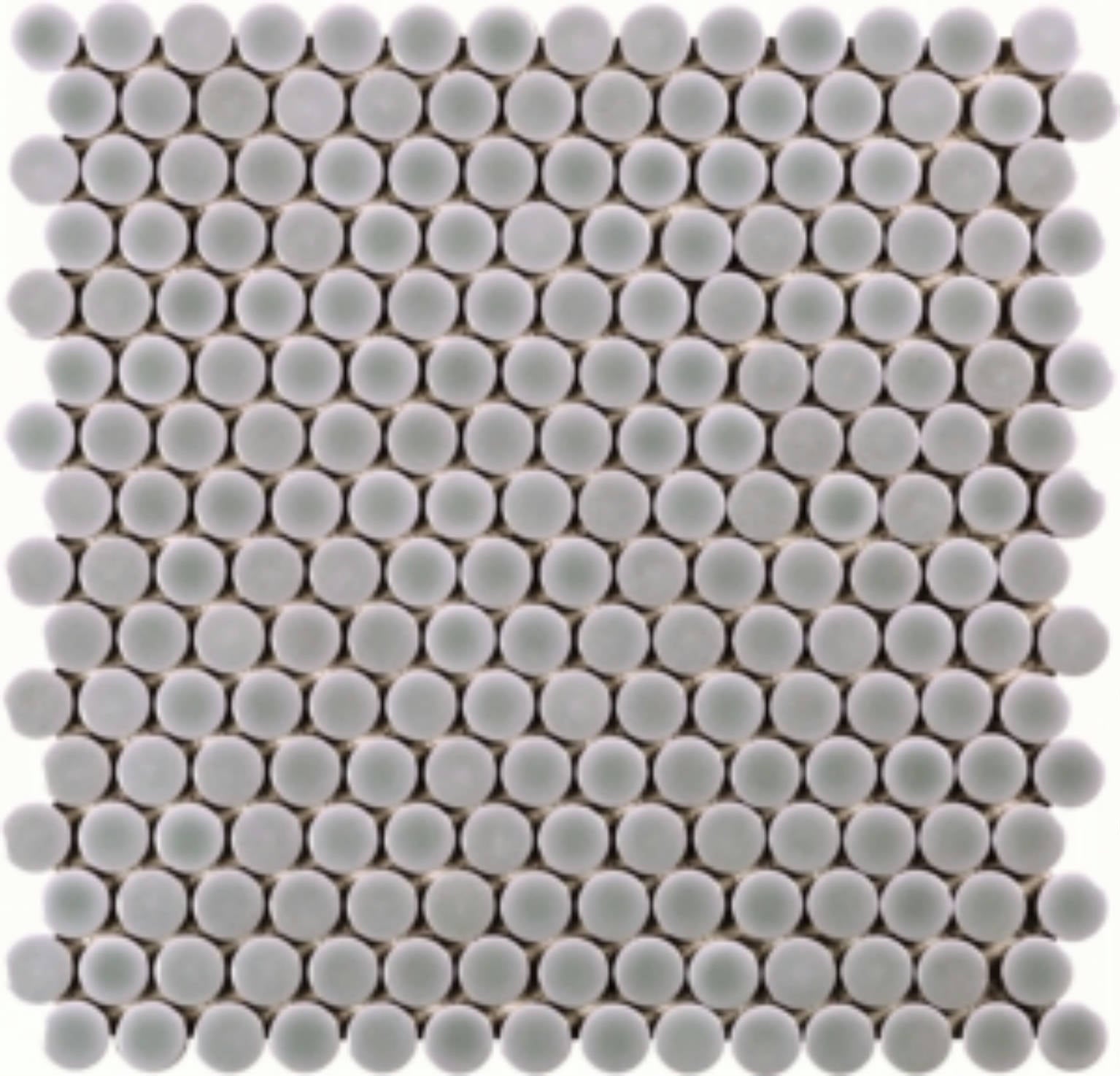 Mosaic Penny Light Gray 1-Inch Penny Rounds Pattern (12"x12")