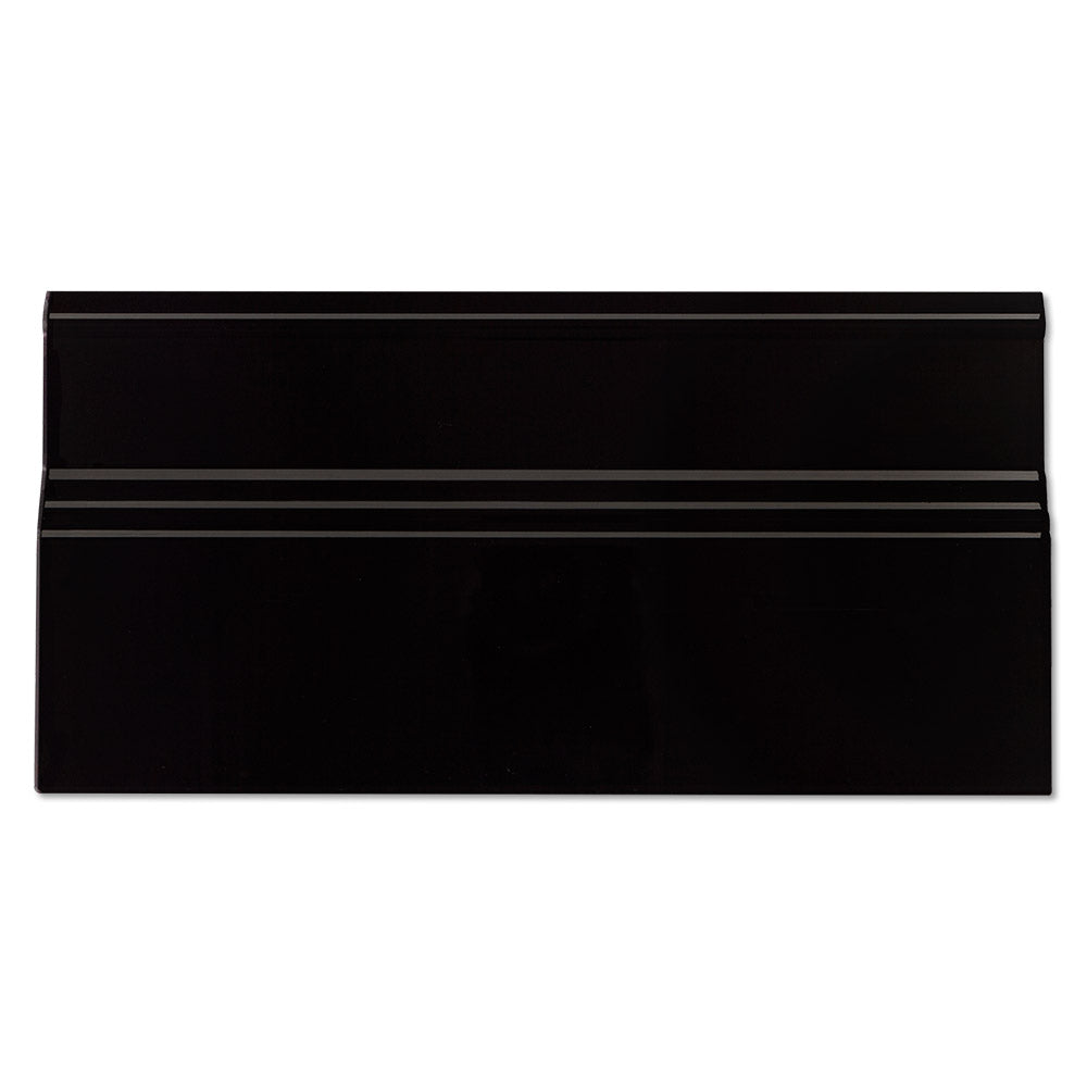 adex ceramic tile for indoor wall and or floor neri black molding basic baseboard glossy solid mono embossed reliefed 6x12 distributed by surface group international