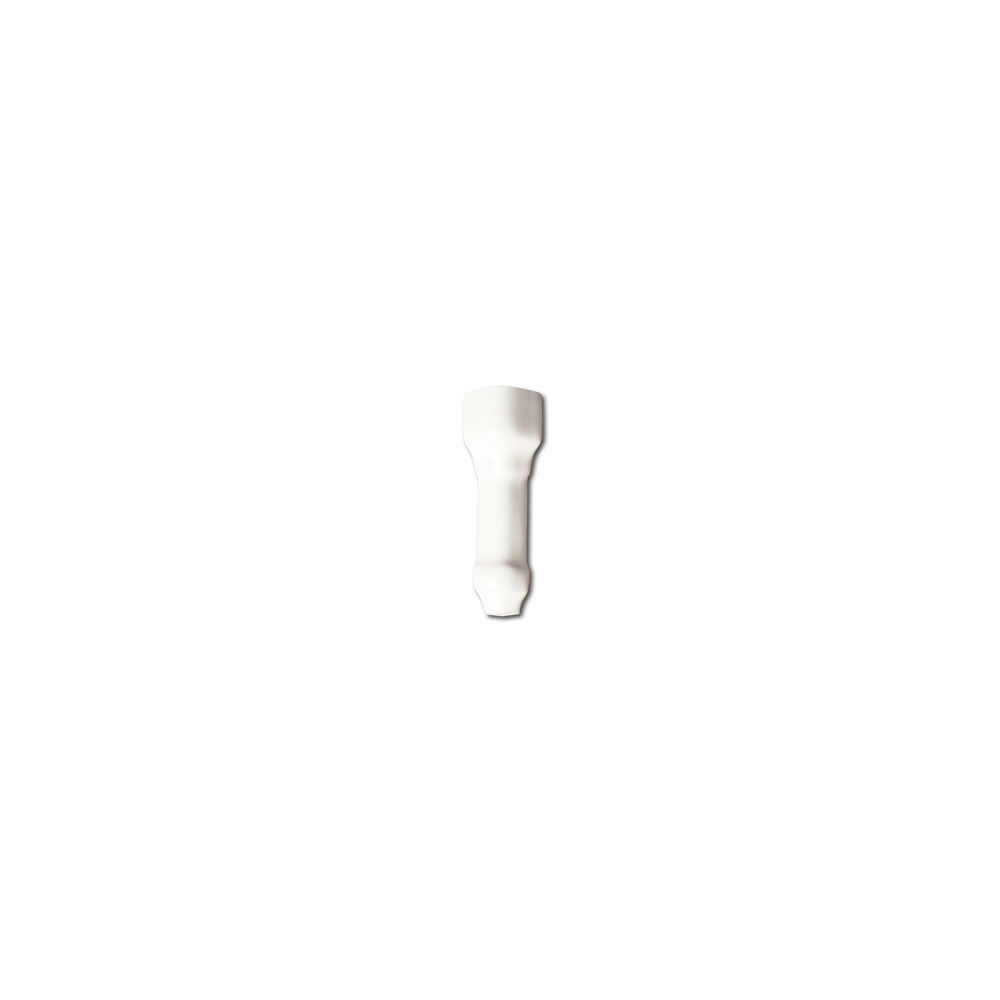 adex ceramic tile for indoor wall and or floor neri white molding basic crown end cap glossy solid mono embossed reliefed 2_8x distributed by surface group international