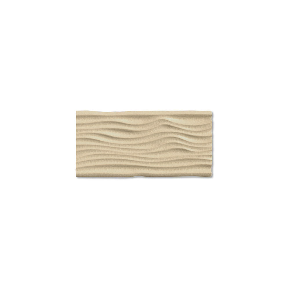 adex ceramic tile for indoor wall and or floor earth fawn tile field semi matte matte crackle mono embossed textured rectangle waves 3x6 distributed by surface group international