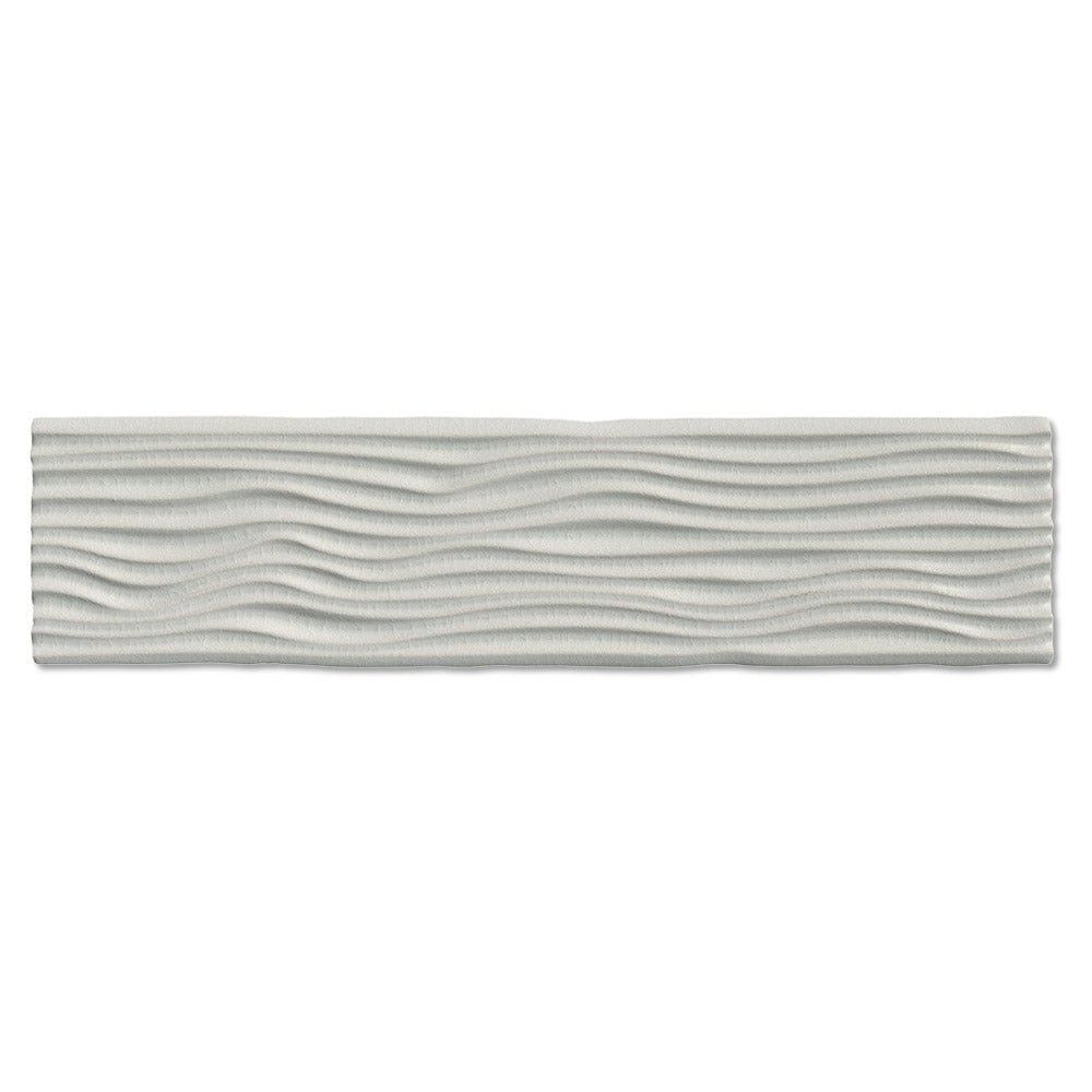 adex ceramic tile for indoor wall and or floor earth ash gray tile field semi matte matte crackle mono embossed textured rectangle waves 3x12 distributed by surface group international