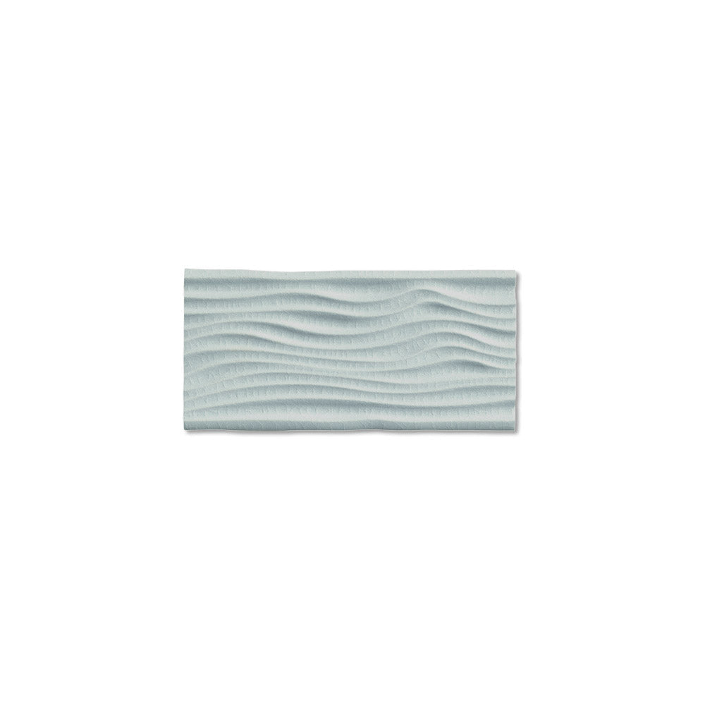 adex ceramic tile for indoor wall and or floor earth morning sky tile field semi matte matte crackle mono embossed textured rectangle waves 3x6 distributed by surface group international