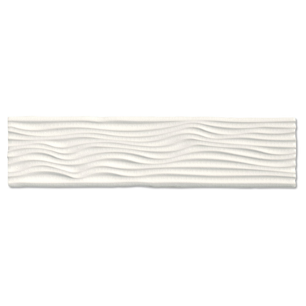 adex ceramic tile for indoor wall and or floor earth navajo white tile field semi matte matte crackle mono embossed textured rectangle waves 3x12 distributed by surface group international