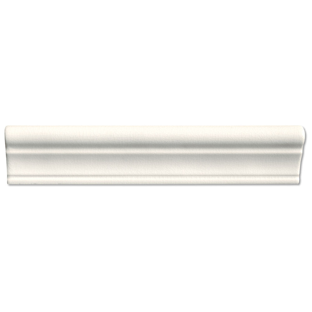 adex ceramic tile for indoor wall and or floor earth navajo white molding basic chairrail semi matte matte crackle mono embossed reliefed 2_4x12 distributed by surface group international