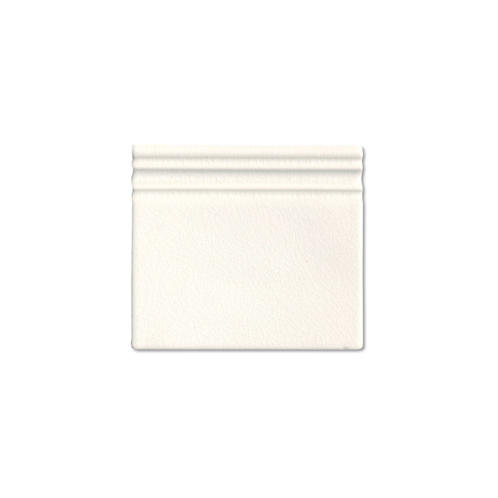 adex ceramic tile for indoor wall and or floor earth navajo white molding basic baseboard semi matte matte crackle mono embossed reliefed 5_1x6 distributed by surface group international