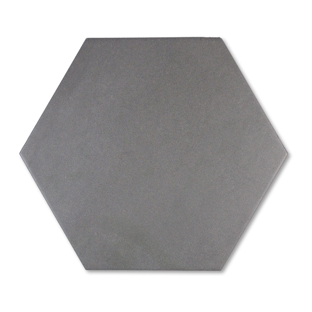 adex ceramic tile for indoor wall and or floor floor dark gray tile field semi matte solid mono flat hexagon 8x9 distributed by surface group international