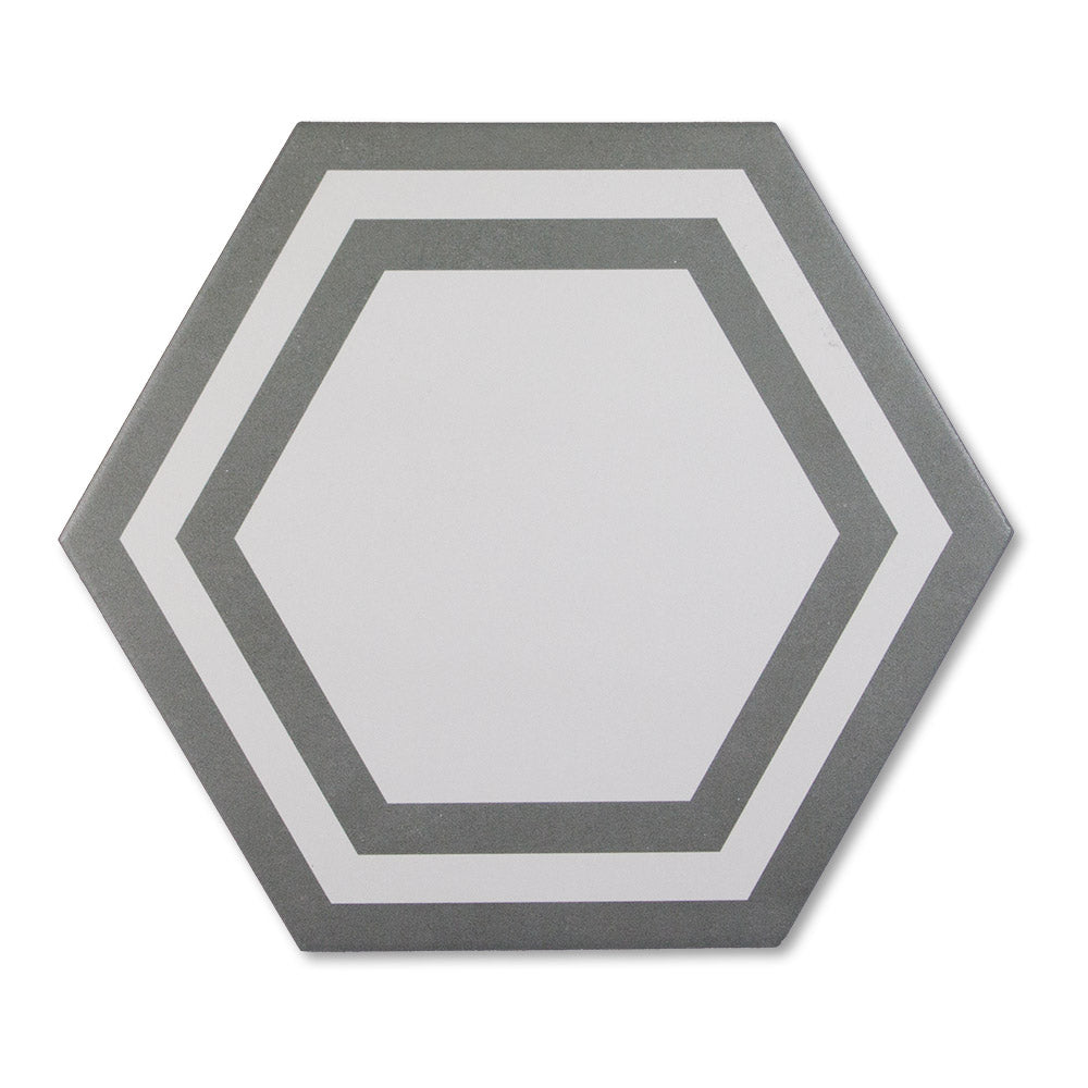 adex ceramic tile for indoor wall and or floor floor dark gray tile deco semi matte solid mono flat hexagon 8x9 painted hex frame distributed by surface group international