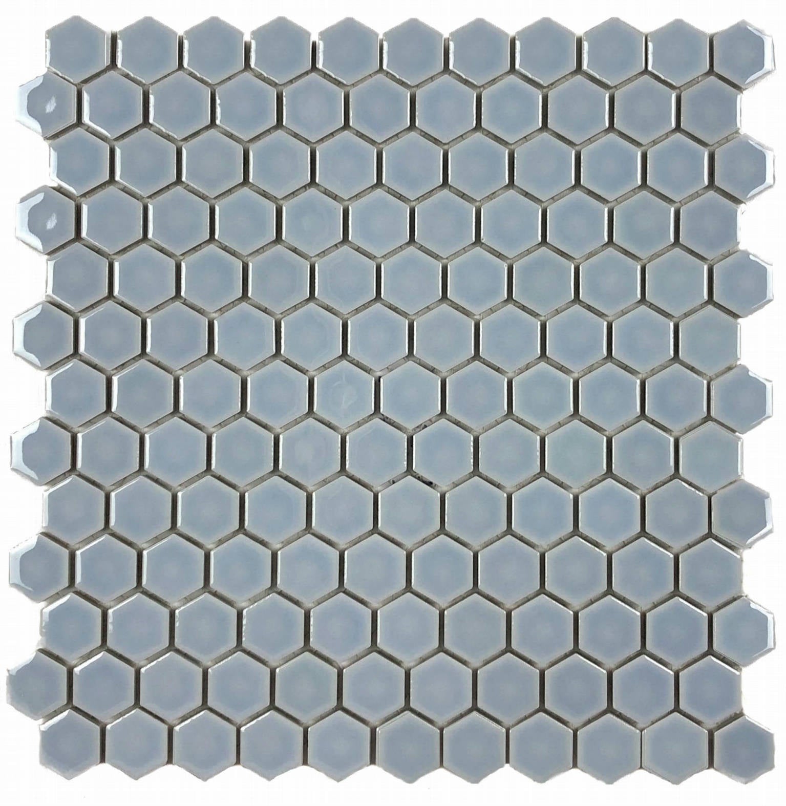 Mosaic Light Blue 1-Inch Hexagon Pattern (12"x12")