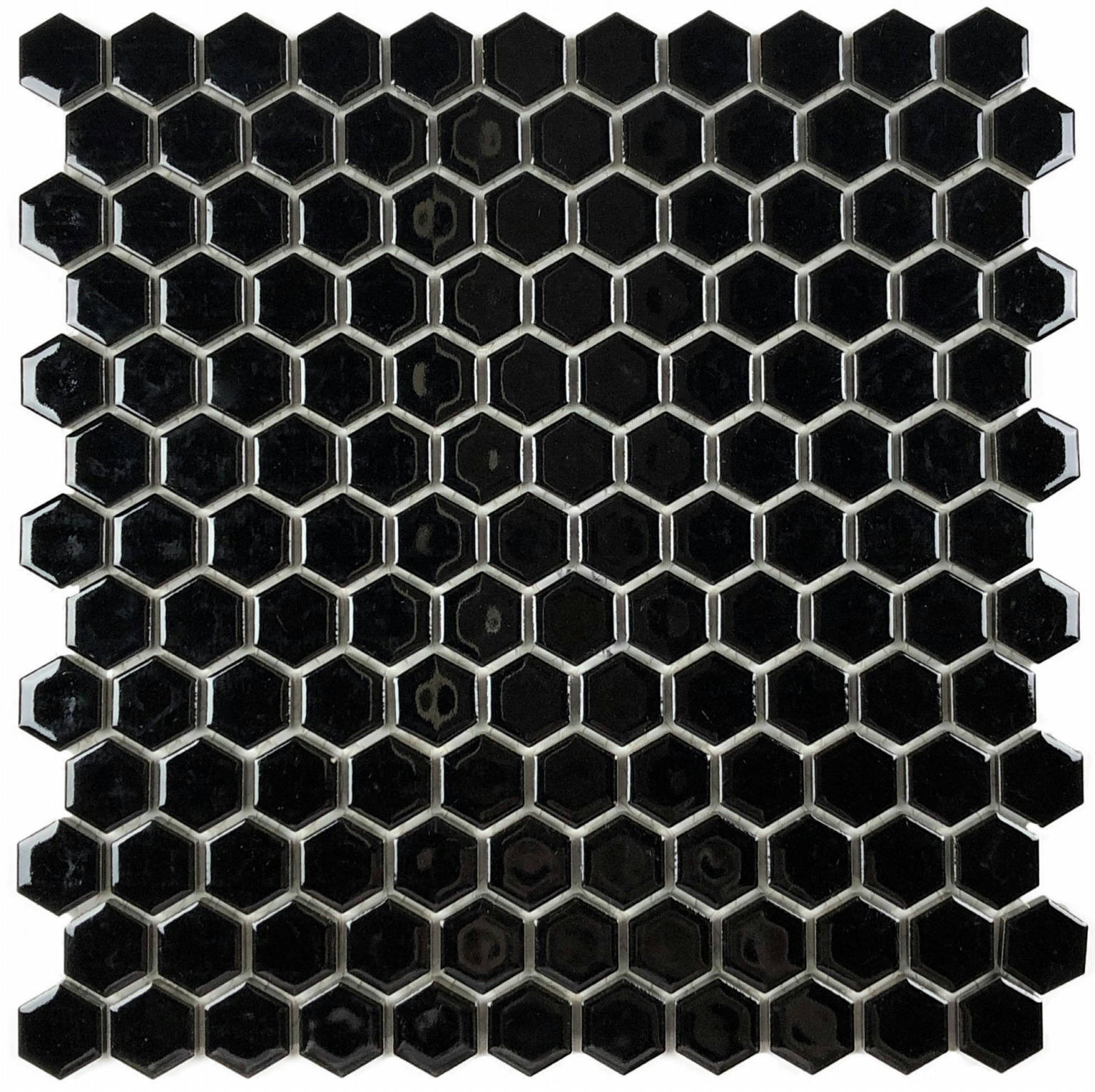 Mosaic Black 1-Inch Hexagon Pattern (12"x12")