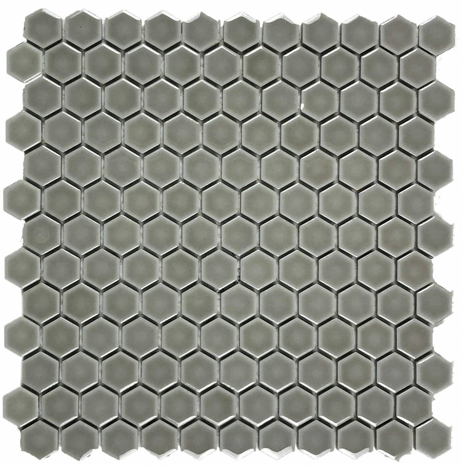 Mosaic Taupe 1-Inch Hexagon Pattern (12"x12")