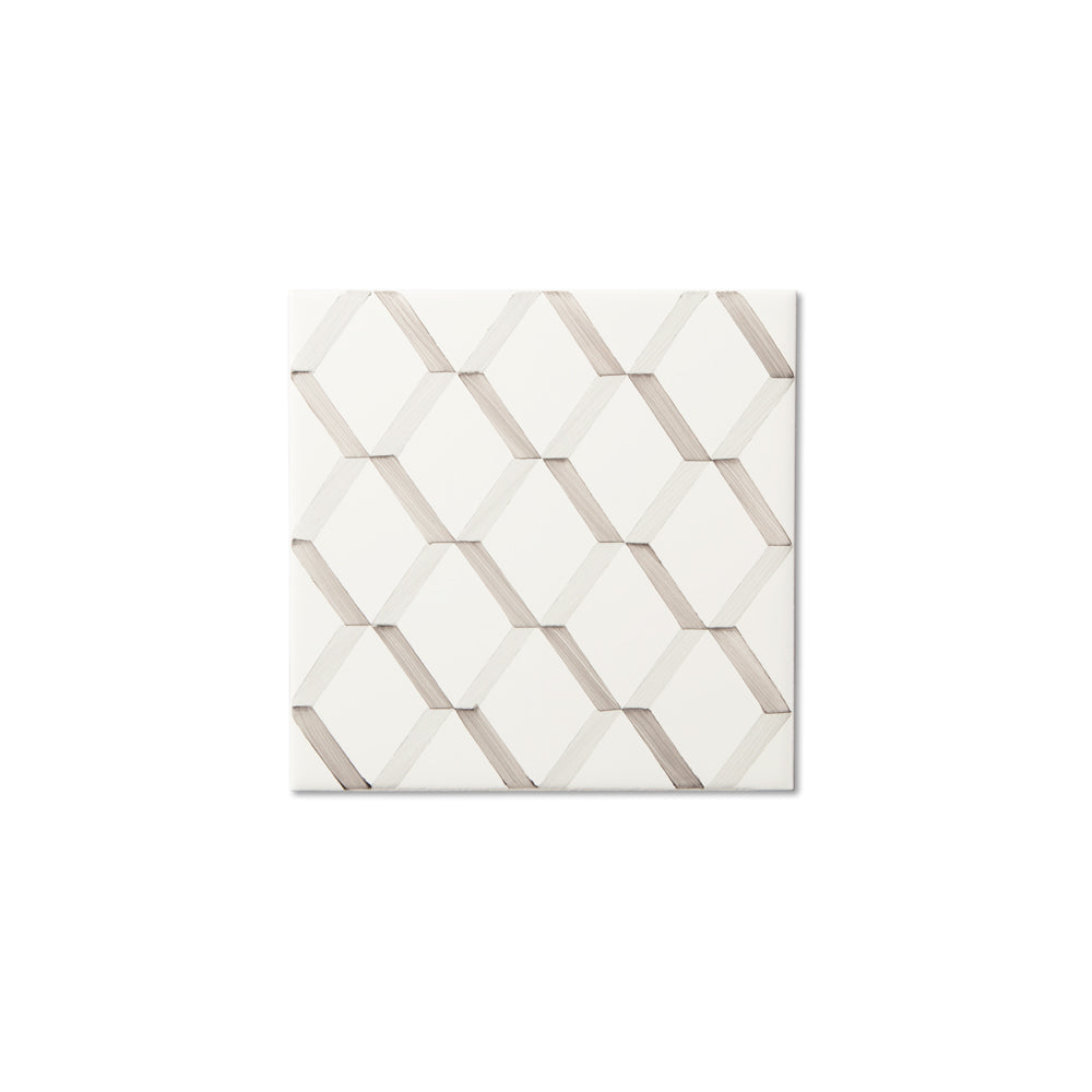 adex ceramic tile for indoor wall and or floor neri blend tile deco glossy solid mono flat square 6x6 handpainted madeira white distributed by surface group international