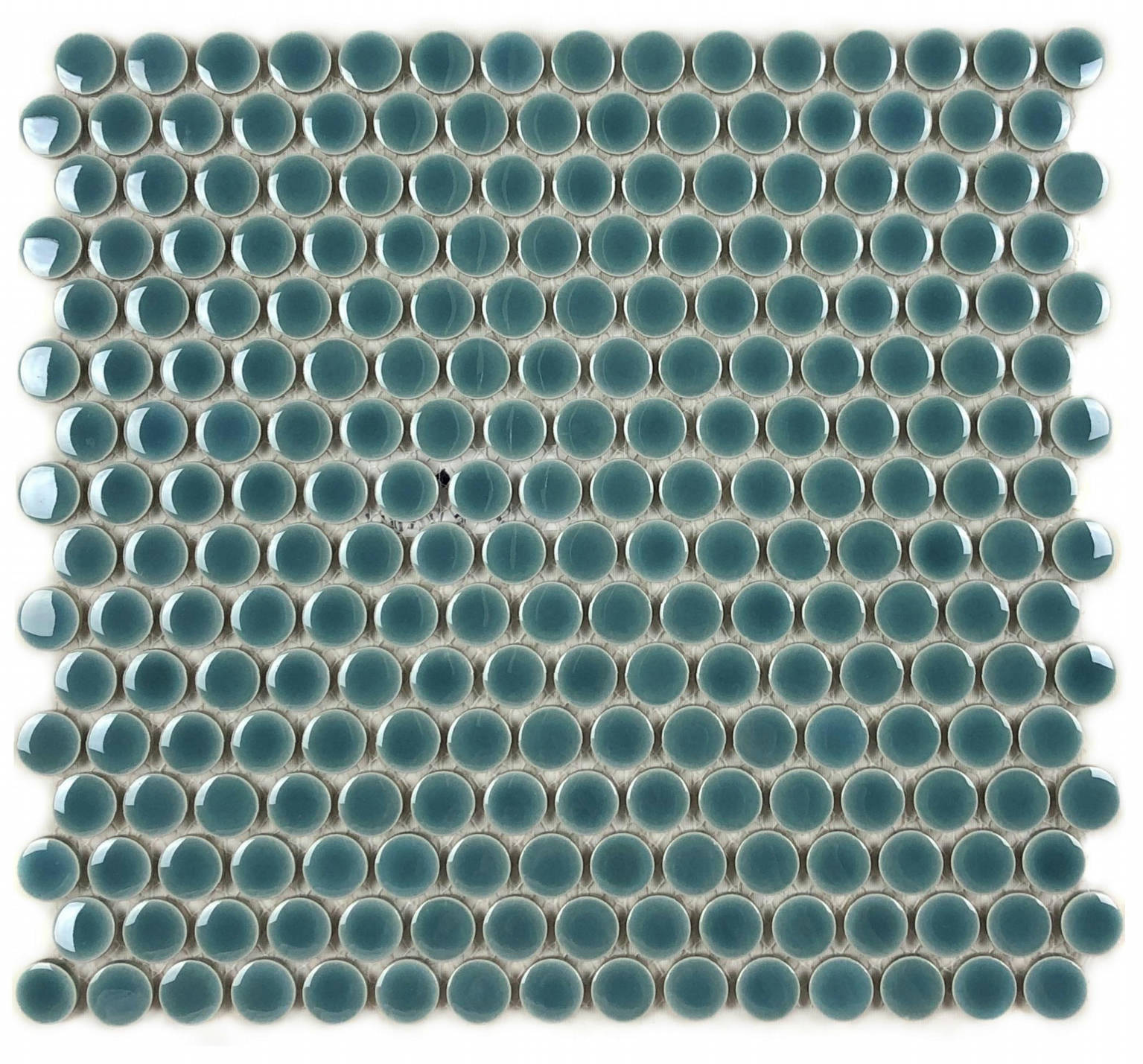 Mosaic Denim 1-Inch Penny Rounds Pattern (12"x12")