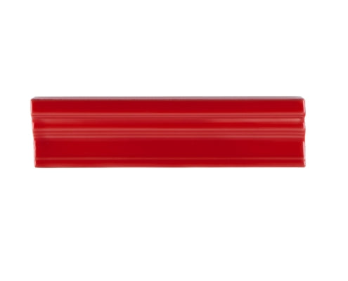 adex ceramic tile for indoor wall and or floor riviera monaco red molding basic chairrail glossy solid multi embossed reliefed 2x8 distributed by surface group international