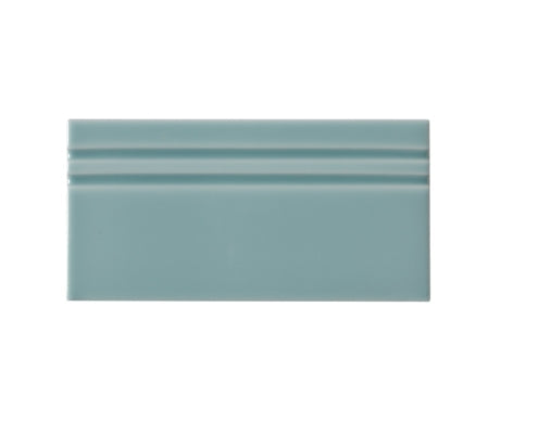 adex ceramic tile for indoor wall and or floor riviera niza blue molding basic baseboard glossy solid multi embossed reliefed 4x8 distributed by surface group international