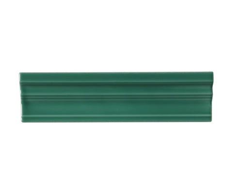 adex ceramic tile for indoor wall and or floor riviera rimini green molding basic chairrail glossy solid multi embossed reliefed 2x8 distributed by surface group international