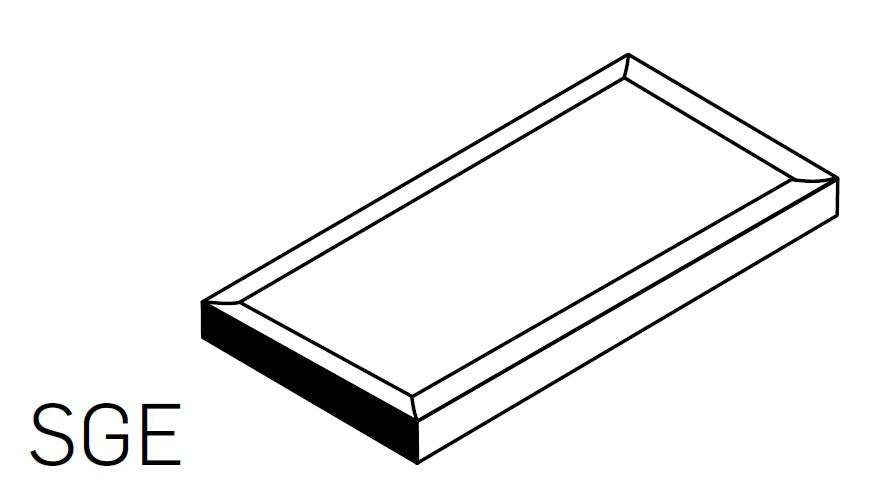 adex ceramic tile for indoor wall and or floor studio bamboo molding basic bulnose single edge short glossy translucent mono flat 2_8x5_8 distributed by surface group international