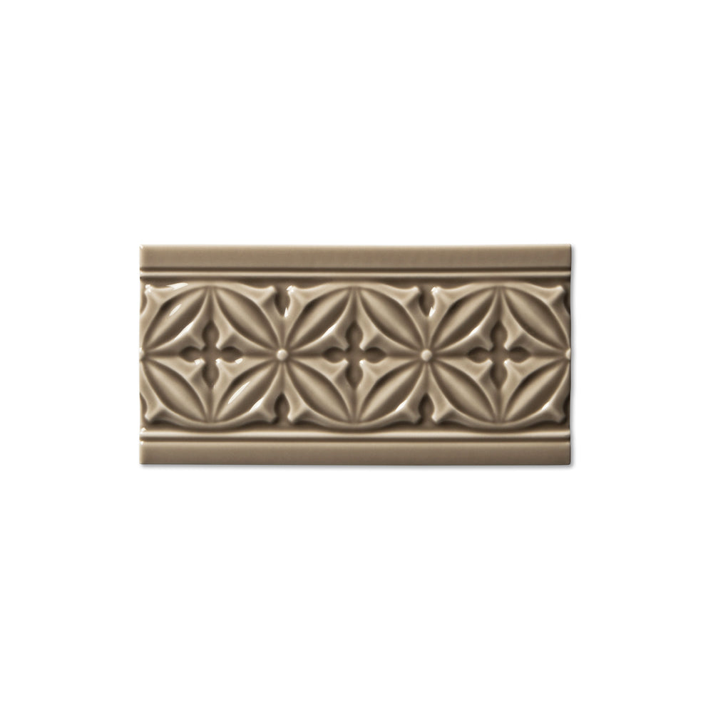 adex ceramic tile for indoor wall and or floor studio eucalyptus molding deco border glossy translucent mono embossed deco 3_8x7_8 embossed gables distributed by surface group international