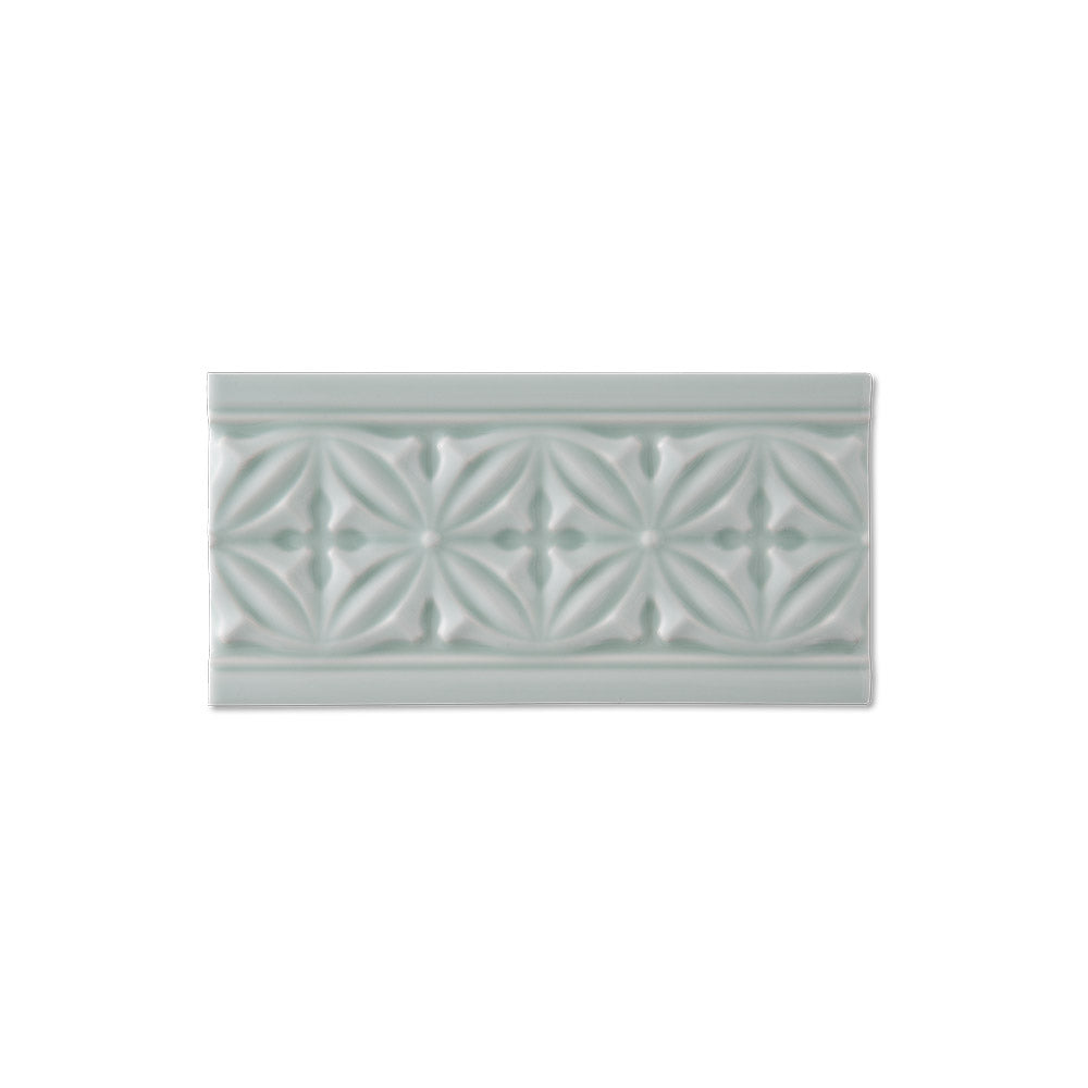 adex ceramic tile for indoor wall and or floor studio fern molding deco border glossy translucent mono embossed deco 3_8x7_8 embossed gables distributed by surface group international