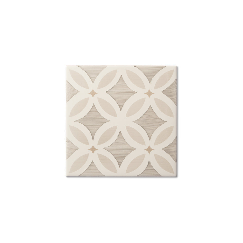 adex ceramic tile for indoor wall and or floor studio blend tile deco glossy translucent mono flat square 5_8x5_8 handpainted flower dawn distributed by surface group international