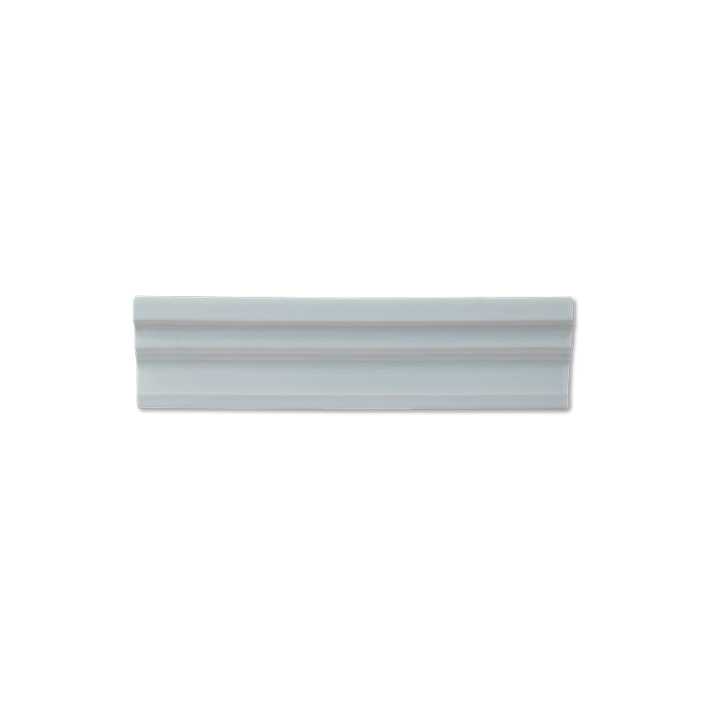 adex ceramic tile for indoor wall and or floor studio ice blue molding basic chairrail glossy translucent mono embossed reliefed 2x7_8 distributed by surface group international