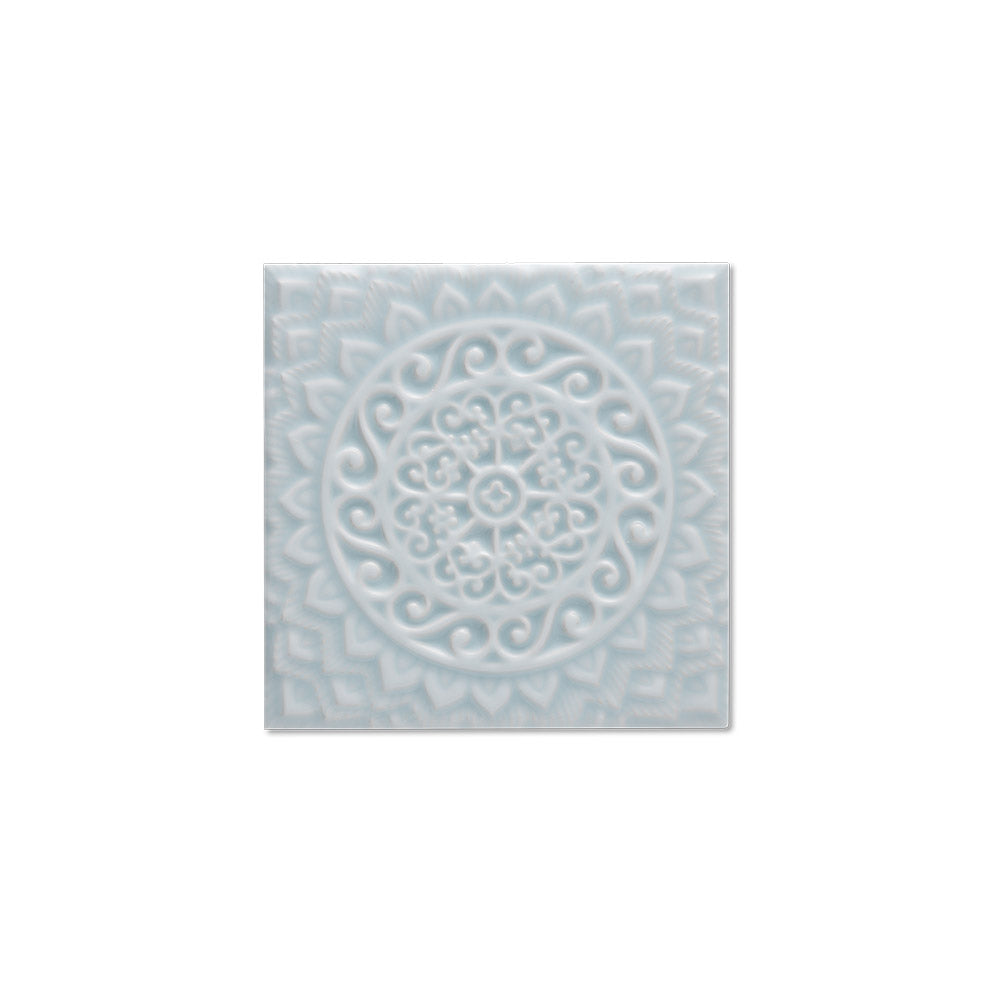 adex ceramic tile for indoor wall and or floor studio ice blue tile deco glossy translucent mono embossed deco square 5_8x5_8 embossed universe distributed by surface group international