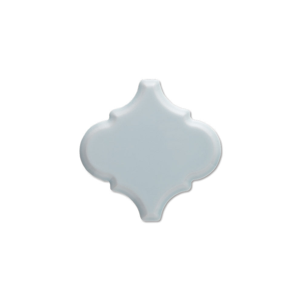 adex ceramic tile for indoor wall and or floor studio ice blue tile field glossy translucent mono embossed beveled arabesque 6x distributed by surface group international