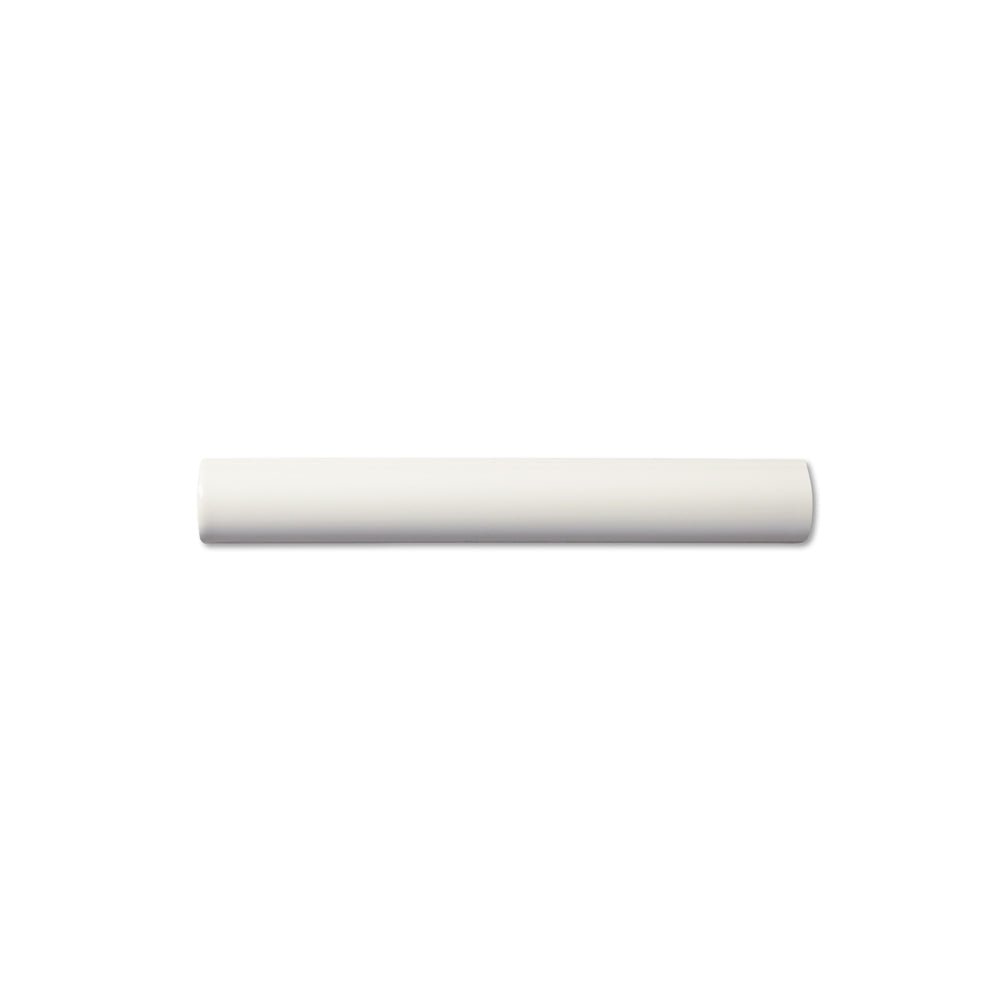 adex ceramic tile for indoor wall and or floor studio snow cap molding basic liner bar round glossy translucent mono embossed reliefed 1_2x7_8 distributed by surface group international