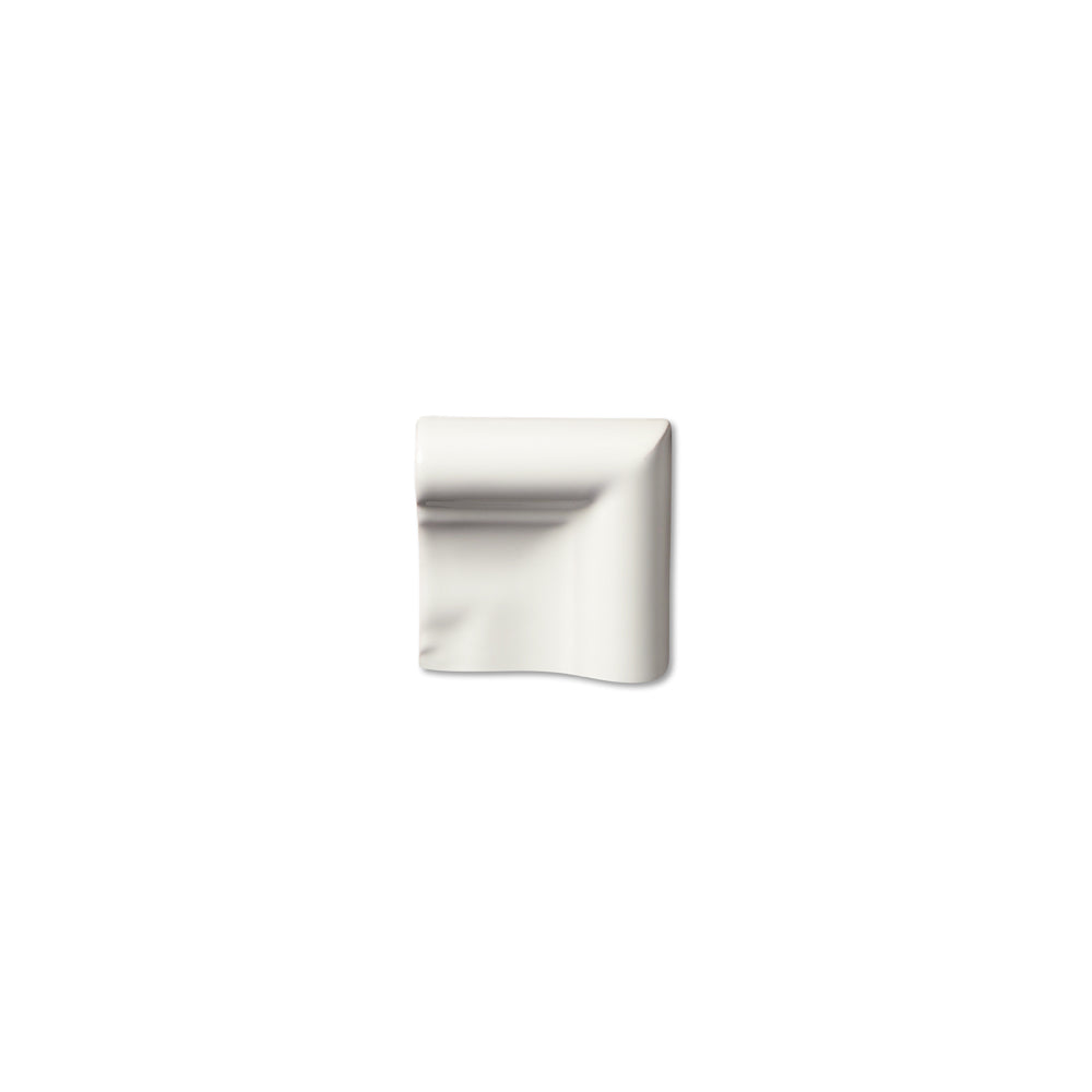 adex ceramic tile for indoor wall and or floor studio snow cap molding basic rail frame corner glossy translucent mono embossed reliefed 2_8x2_8 distributed by surface group international