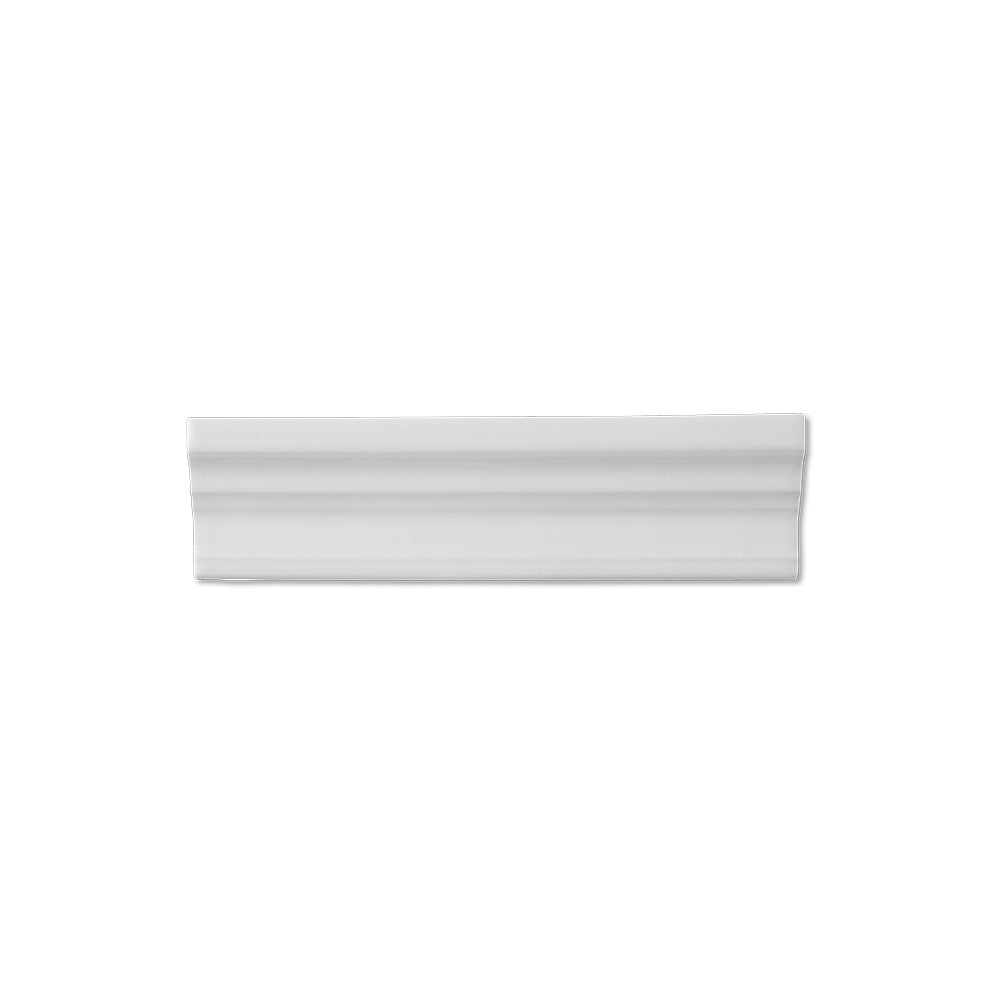 adex ceramic tile for indoor wall and or floor studio snow cap molding basic chairrail glossy translucent mono embossed reliefed 2x7_8 distributed by surface group international