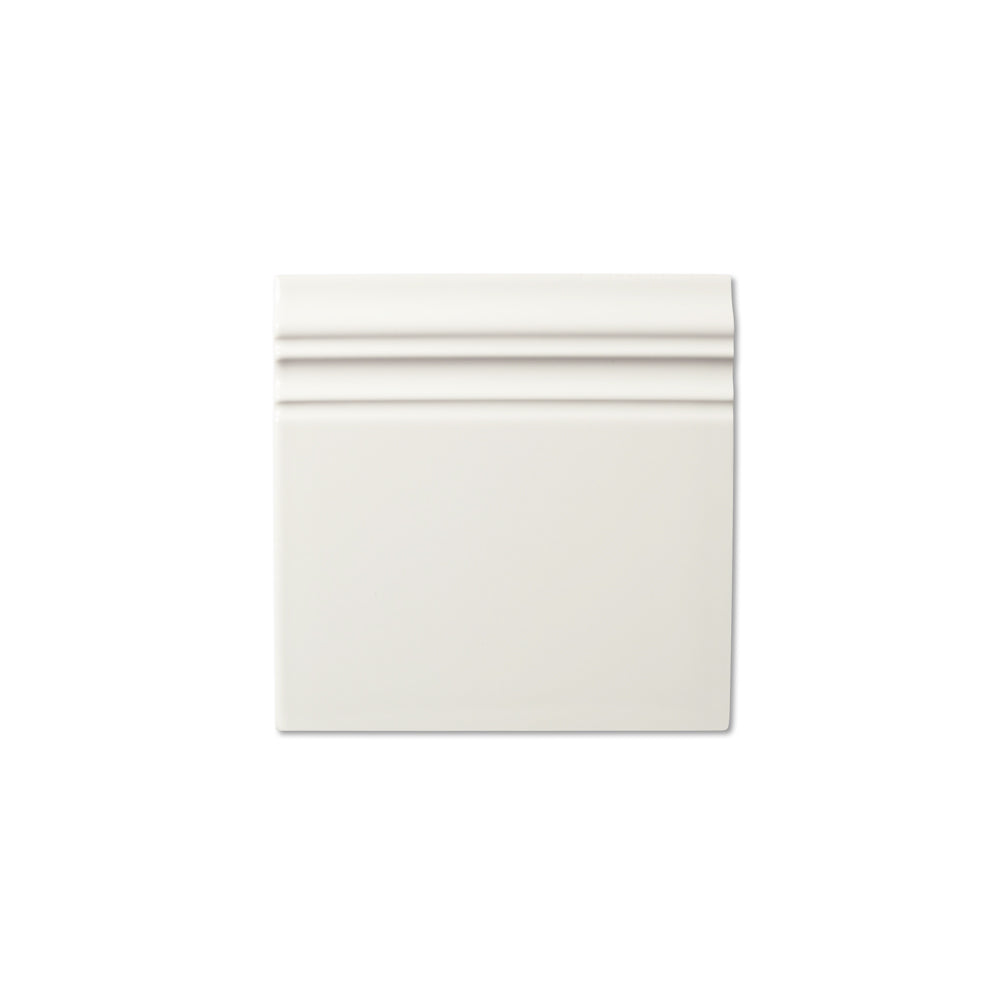 adex ceramic tile for indoor wall and or floor studio snow cap molding basic baseboard glossy translucent mono embossed reliefed 5_8x5_8 distributed by surface group international