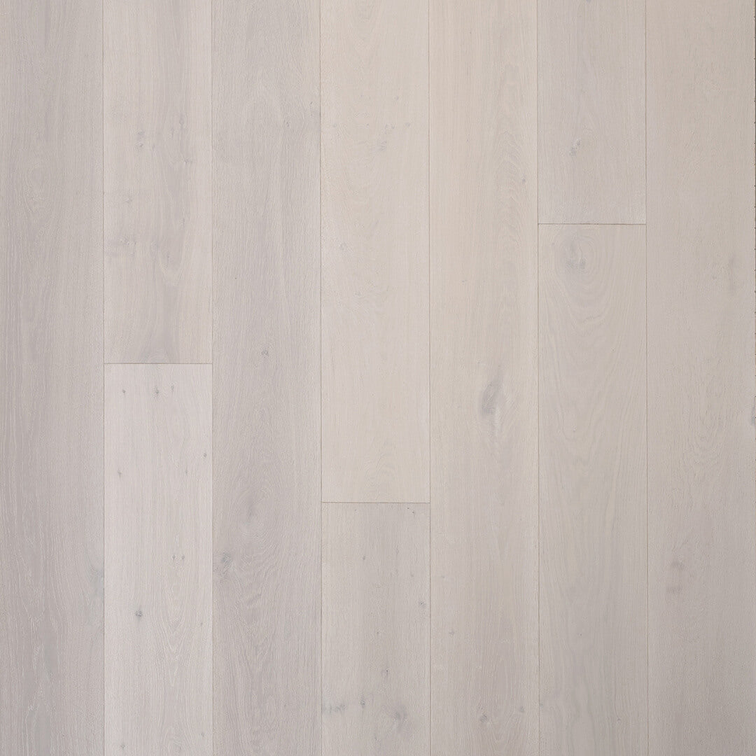 HERMITAGE: Cristal White Oak Engineered Hardwood Plank (9"X24"-84"X⅝" | Wire Brush)