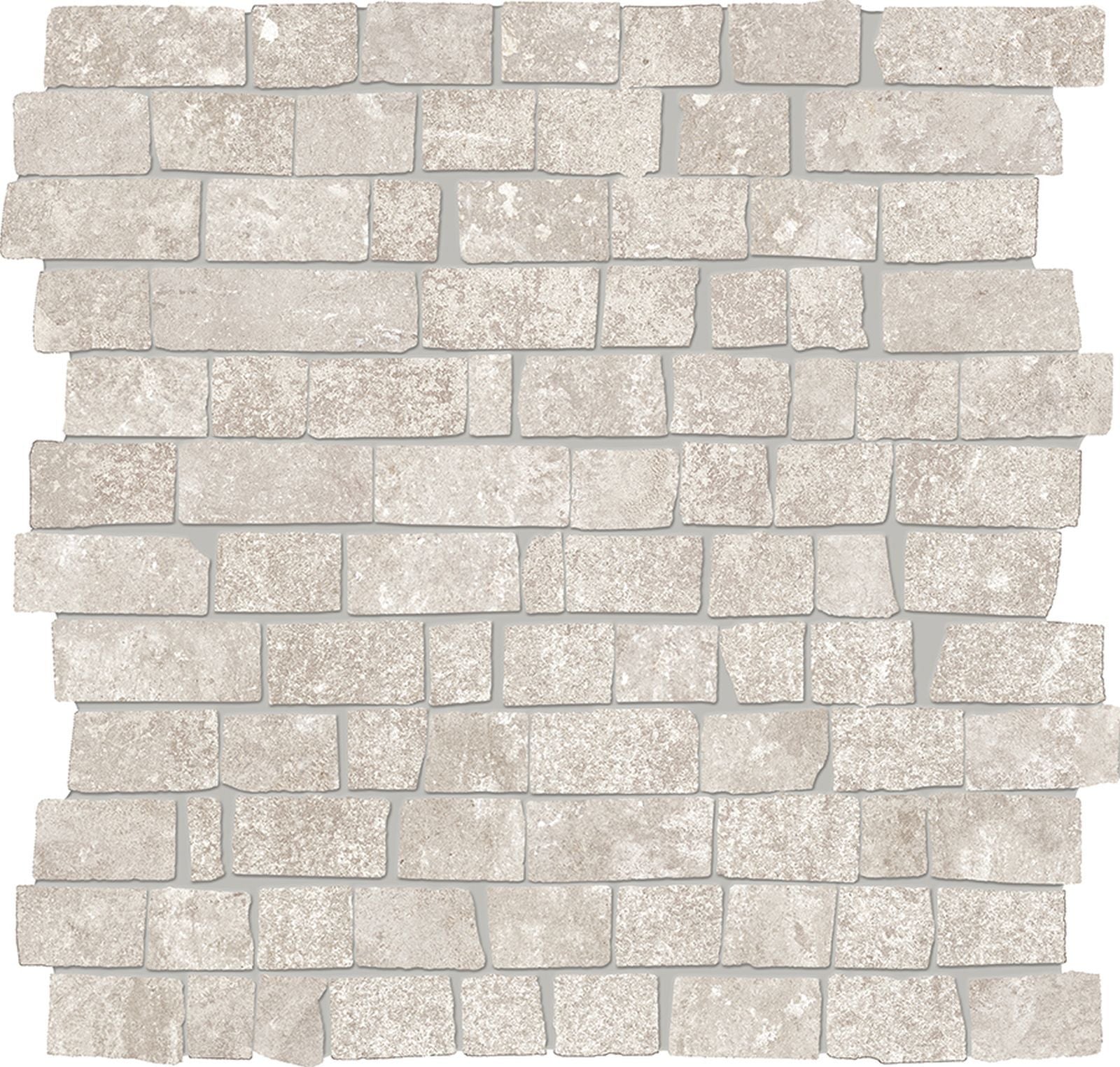 Chateau: Limestone Beige Petit Mur Mosaic (12"x12"x9.5-mm | matte)