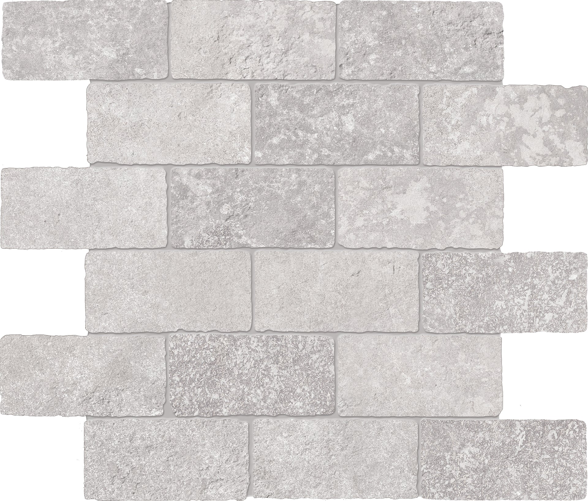 Chateau: Limestone Gris Mur Mosaic (12"x12"x9.5-mm | matte)