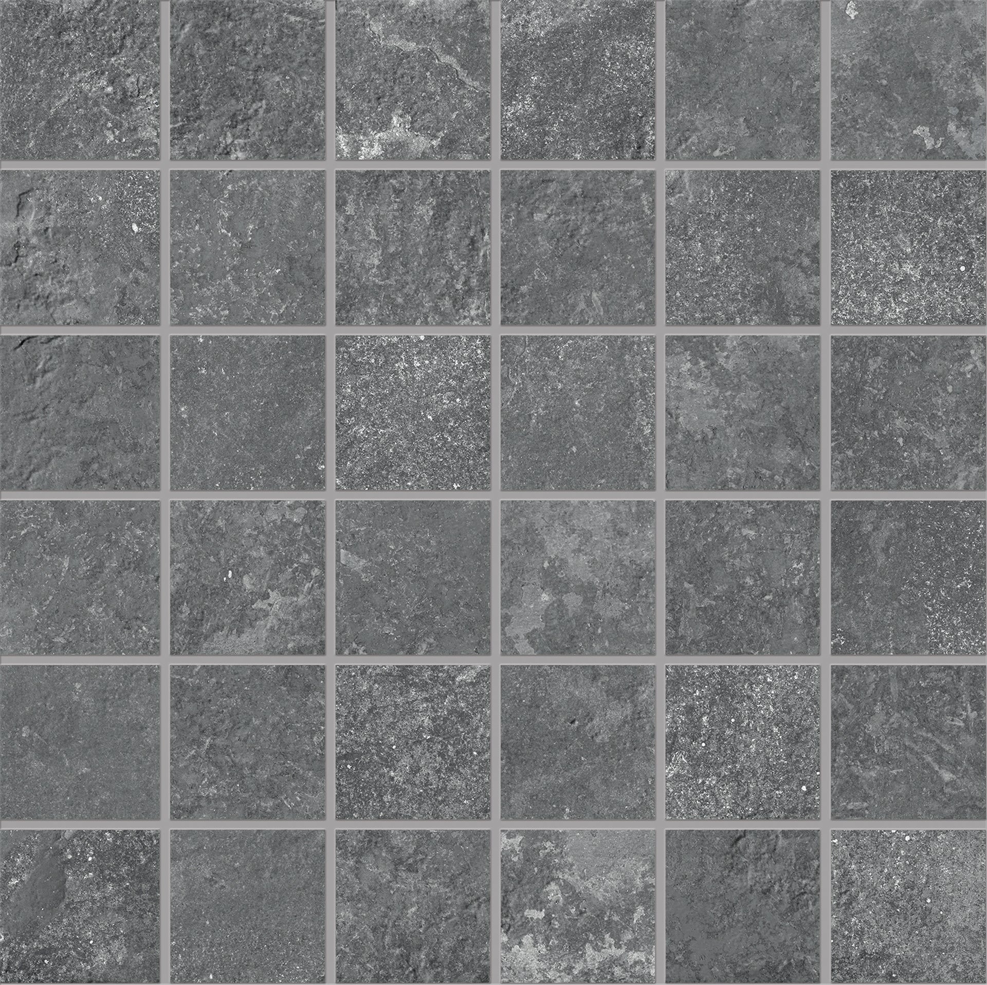 Chateau: Limestone Noir Straight Stack 2x2 Mosaic (12"x12"x9.5-mm | matte)